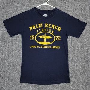 Palm Beach Florida T-Shirt Boys Large Navy Blue Living In An Endless Summer